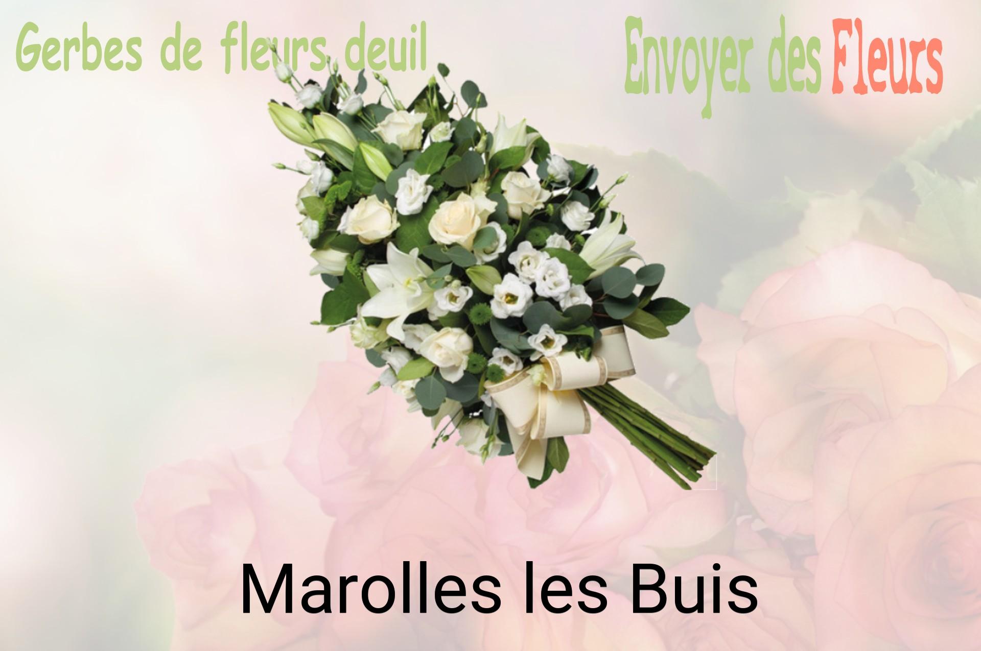 Gerbe de fleurs de deuil livrée à Marolles-les-Buis